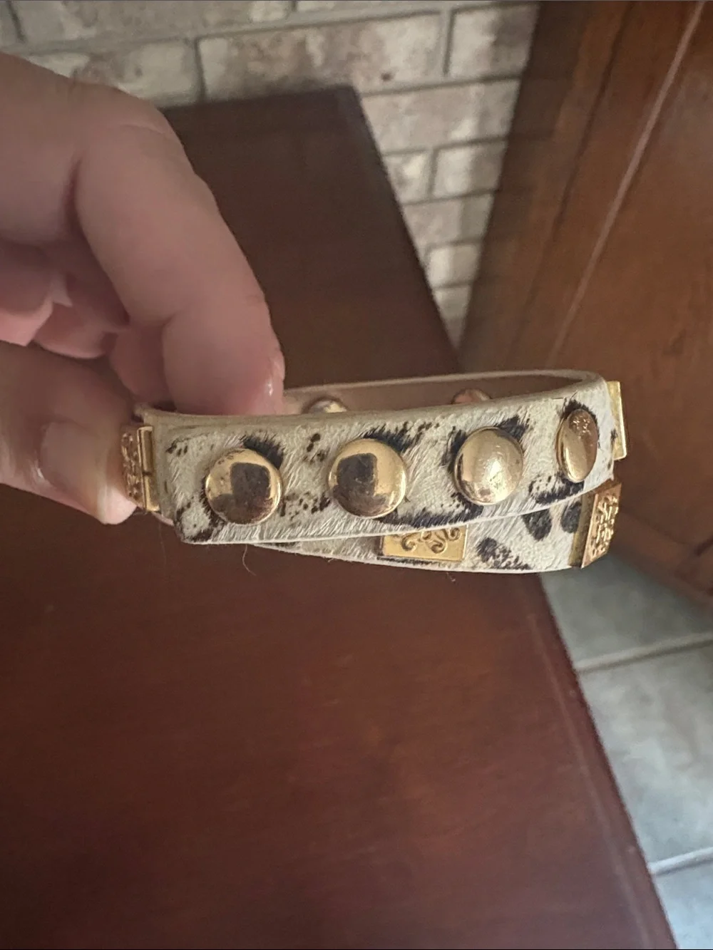 Rustic Cuff calfskin wrap bracelet